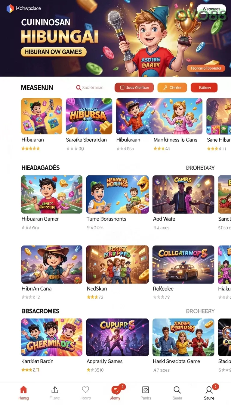 Galeri pratinjau visual ovo88 build APK resmi terbaru